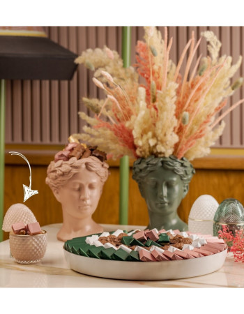 Oeuf déco chocolat - Rose