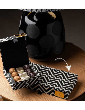 Boite chocolat -Blanc et noir XL