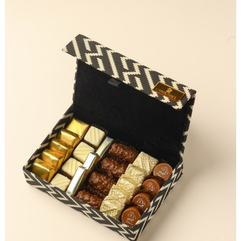 Boite chocolat -Blanc et noir M
