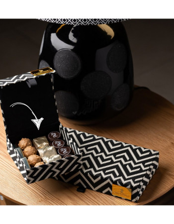 Boite chocolat -Blanc et noir S