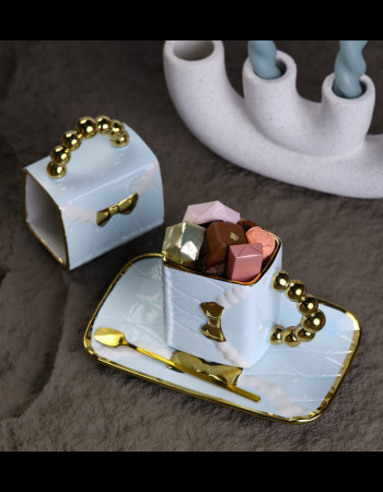 Tasse Sac - Chocolat - Bleue