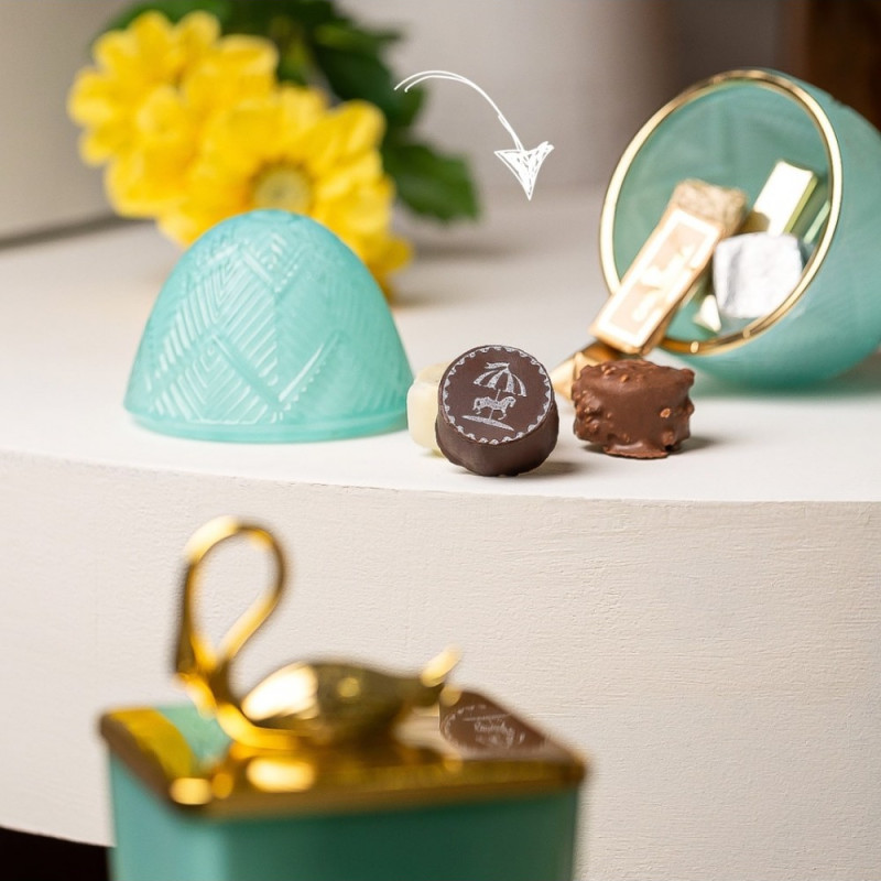 Oeuf déco chocolat - Tiffany