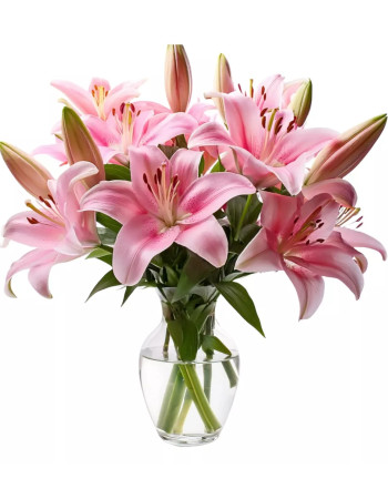 Bouquet de Lys roses