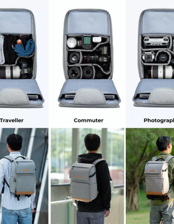 K&F Concept 22L Camera Backpack – KF13.104V1 (Gris) K&F Concept 22L Camera Backpack – KF13.104V1 (Gris)