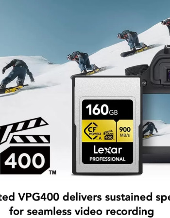 Lexar 320GB Professional CFexpress Type A card Gold Lexar 320GB Professional CFexpress Type A card Gold