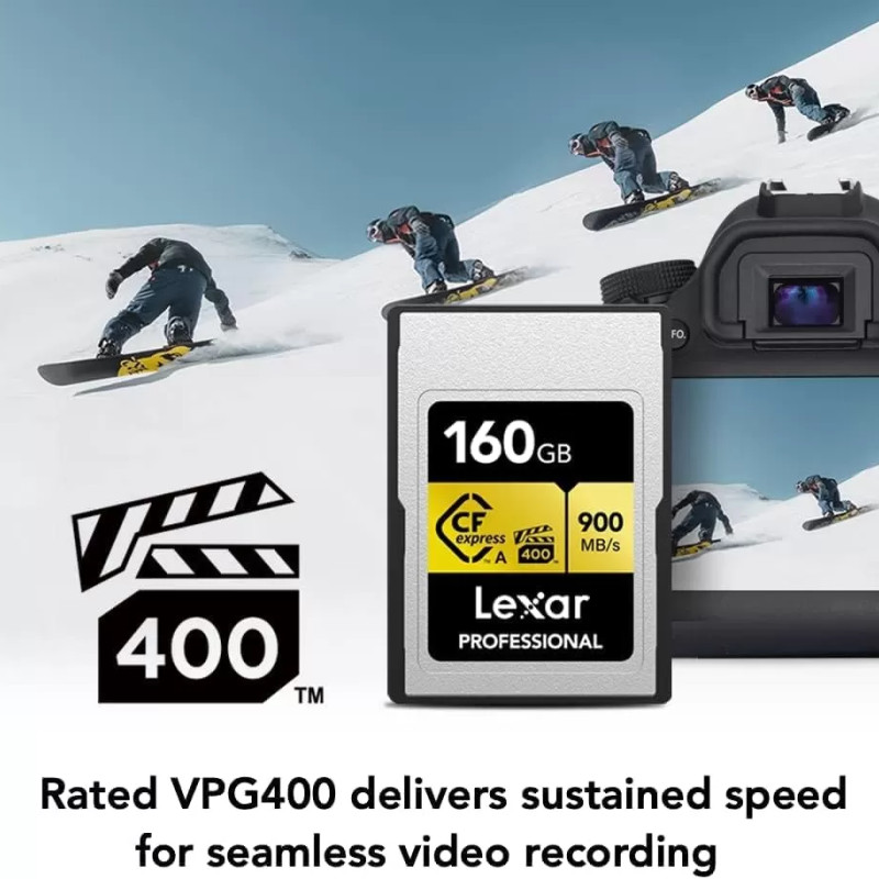 Lexar 320GB Professional CFexpress Type A card Gold