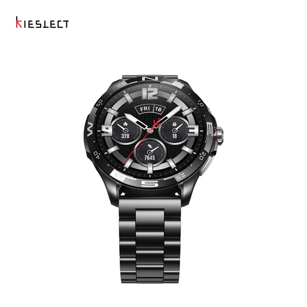 Kieslect Actor Leading Smartwatch with GPS+5ATM and Stunning Ceramic Bezel double Strap