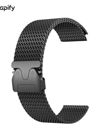 Bracelets Milanaise en Acier Inoxydable Noir