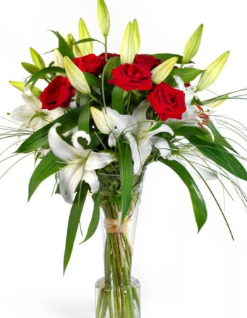 Bouquet  2 Lys & 10 Roses