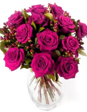Bouquet Roses Fuchsia
