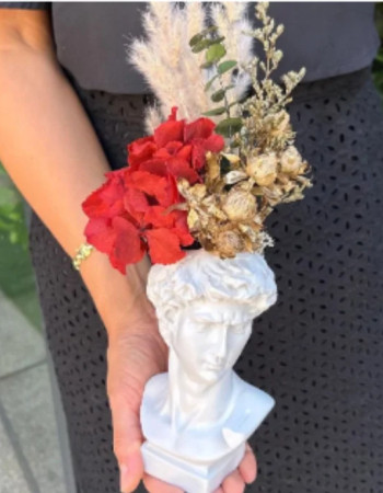 Tête de fleurs séchée Bordeaux