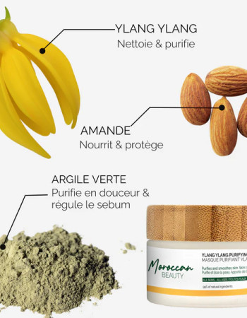 Purifying Ylang Ylang mask - 99% natural