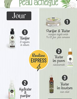 Routine PURIFIANTE pour peau ACNEIQUE / Anti-Boutons & Taches