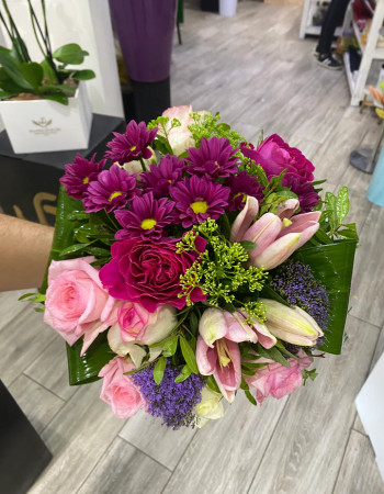 Colorful hand bouquet